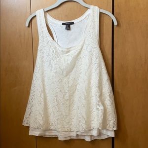 Off-White Lace Tank Top